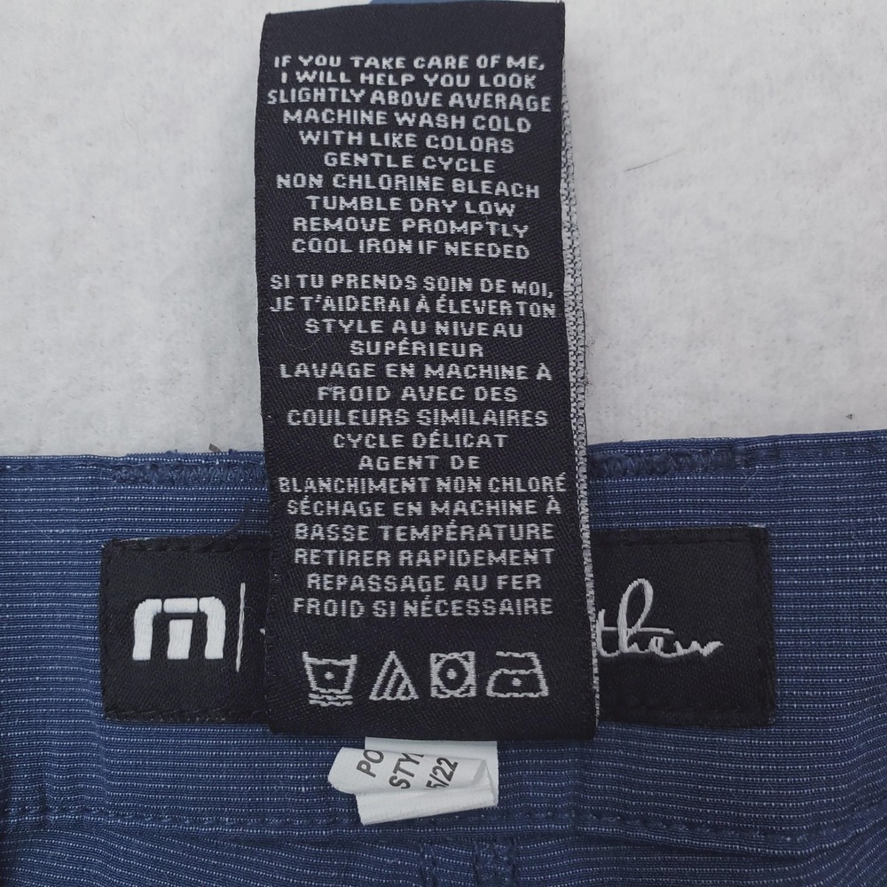 Travis Mathew Shorts Mens 36 Blue Chino Stretch Performance Golf Lightweight - Picture 4 of 10